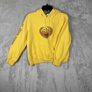 Sesame Street Elmo Yellow‎ Long Sleeve Hoodie Size Large
